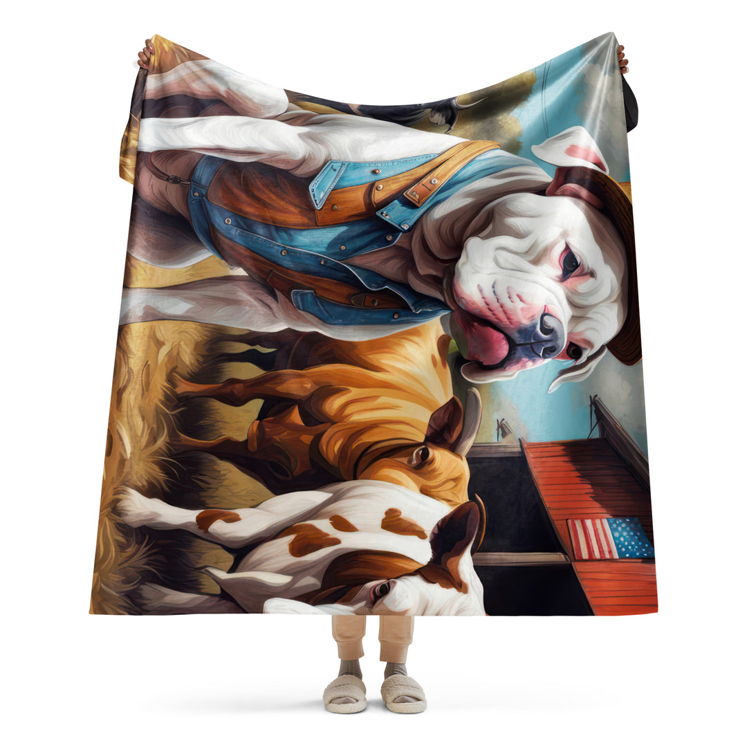 American Bulldog- Sherpa blanket v2