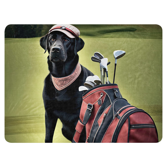 Golden Retriever Golfer- Sherpa blanket v2