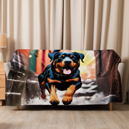 Rottweiler- Sherpa blanket v2