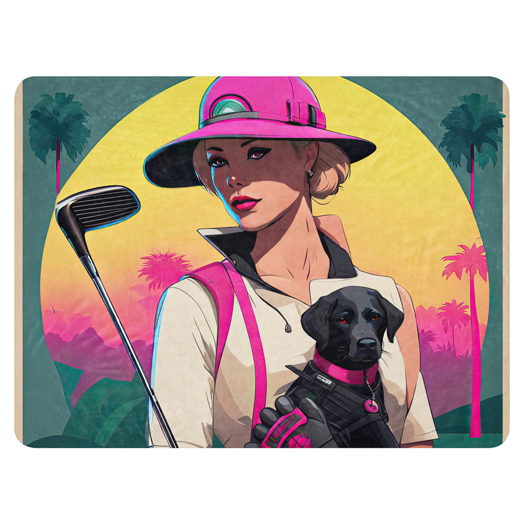 Sherpa blanket-Labrador Retriever Golfer V2