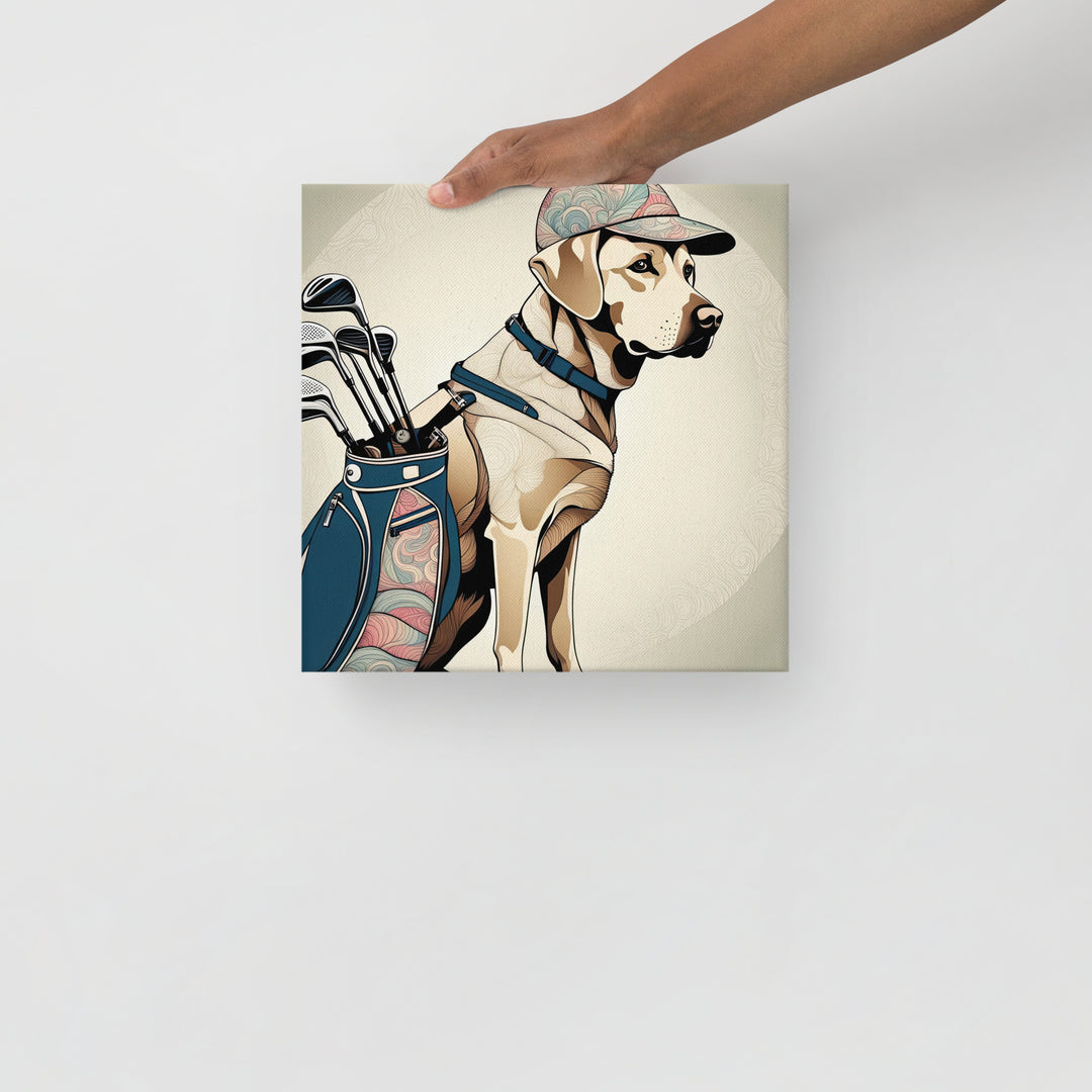 Thin canvas-Labrador Retriever Golfer