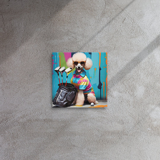 Poodle Golfer- Thin canvas v4