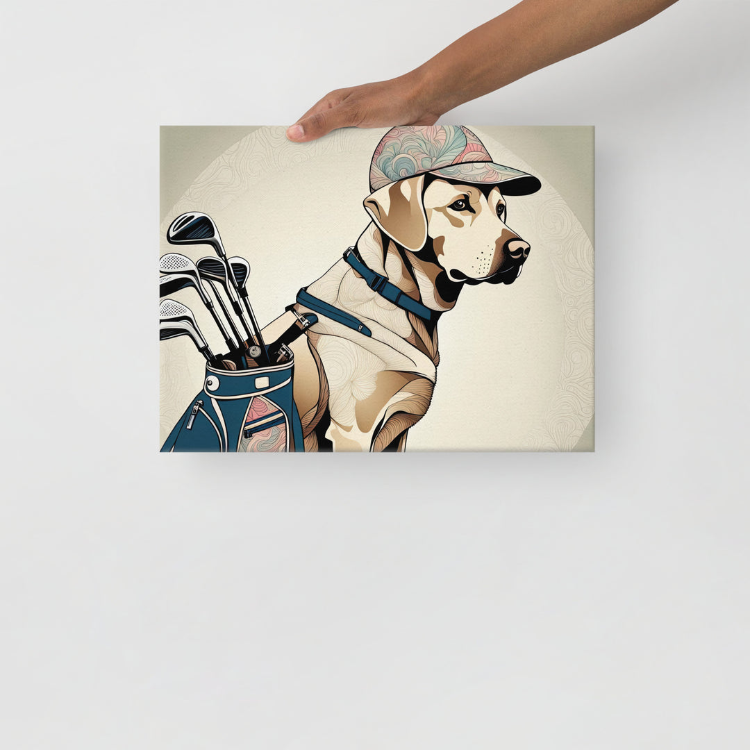 Thin canvas-Labrador Retriever Golfer