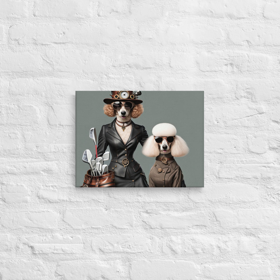 Poodle Golfer- Thin canvas v2