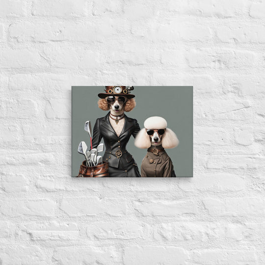 Poodle Golfer- Thin canvas v2
