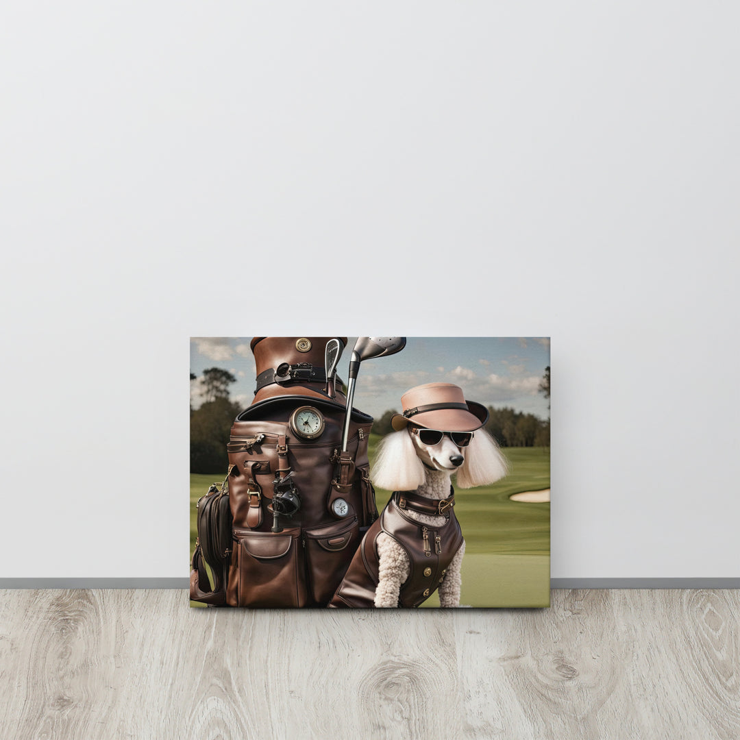 Poodle Golfer- Thin canvas v3