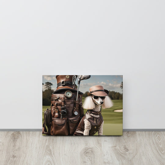 Poodle Golfer- Thin canvas v3