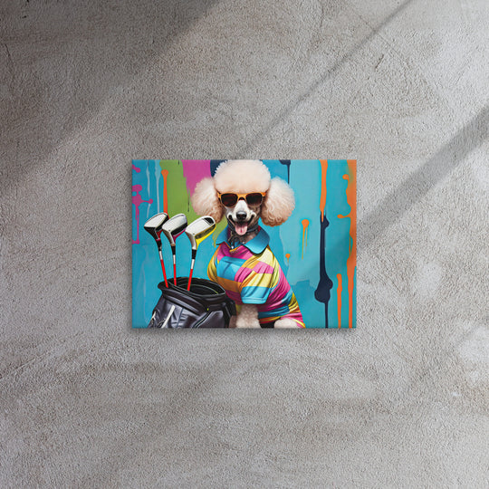 Poodle Golfer- Thin canvas v4