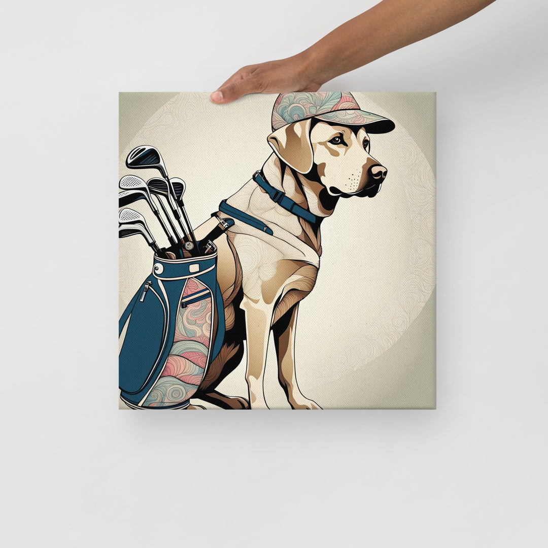 Thin canvas-Labrador Retriever Golfer