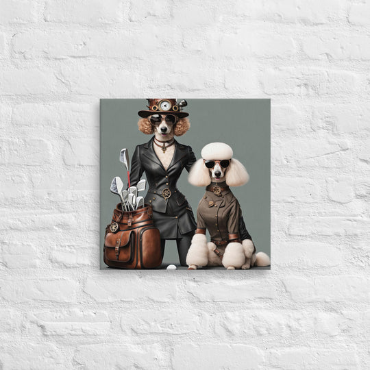 Poodle Golfer- Thin canvas v2