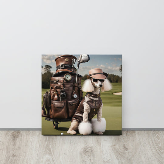 Poodle Golfer- Thin canvas v3