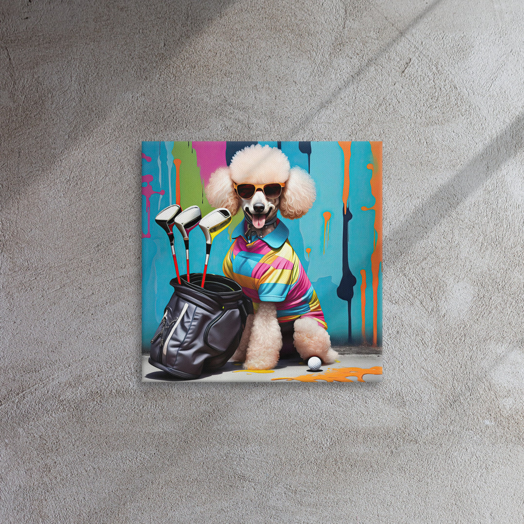 Poodle Golfer- Thin canvas v4