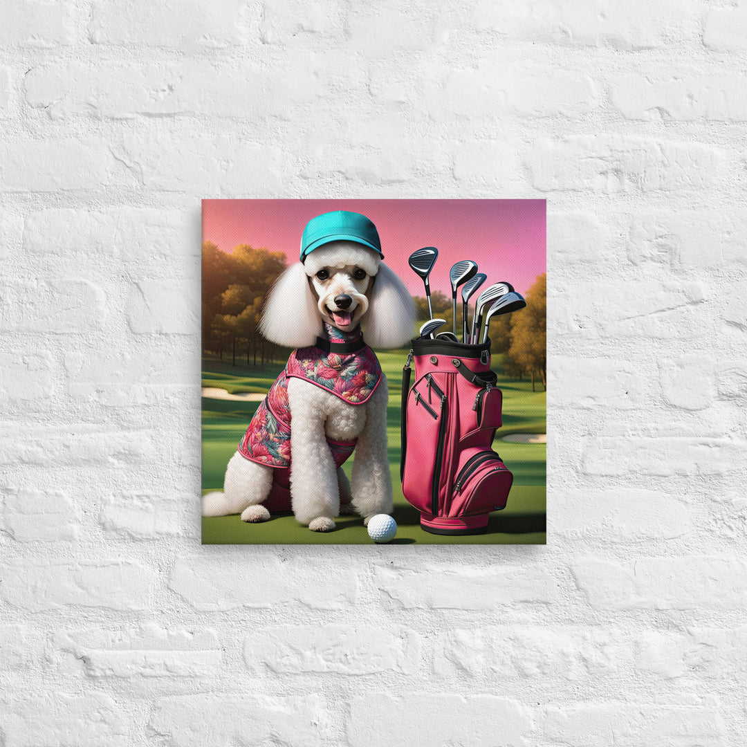 Poodle Golfer- Thin canvas v5