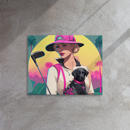 Thin canvas-Labrador Retriever Golfer V2