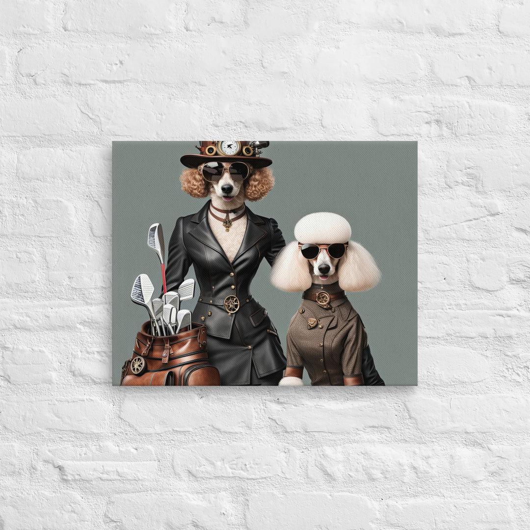 Poodle Golfer- Thin canvas v2