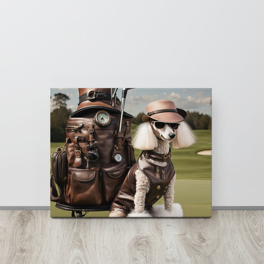 Poodle Golfer- Thin canvas v3