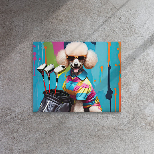 Poodle Golfer- Thin canvas v4
