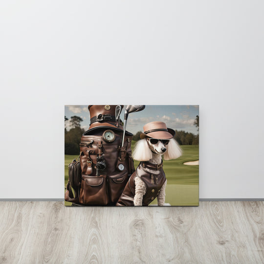 Poodle Golfer- Thin canvas v3