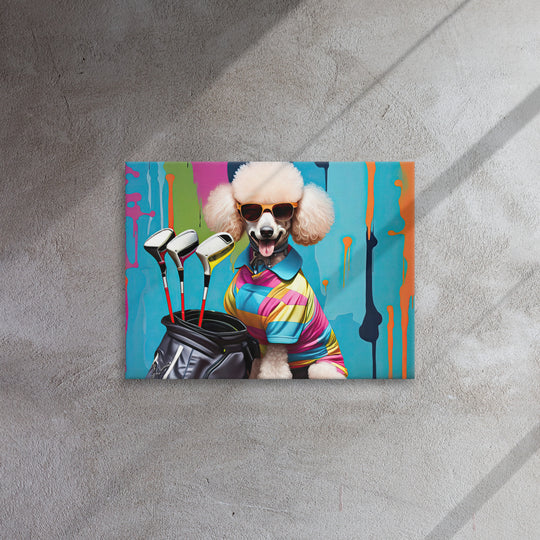 Poodle Golfer- Thin canvas v4