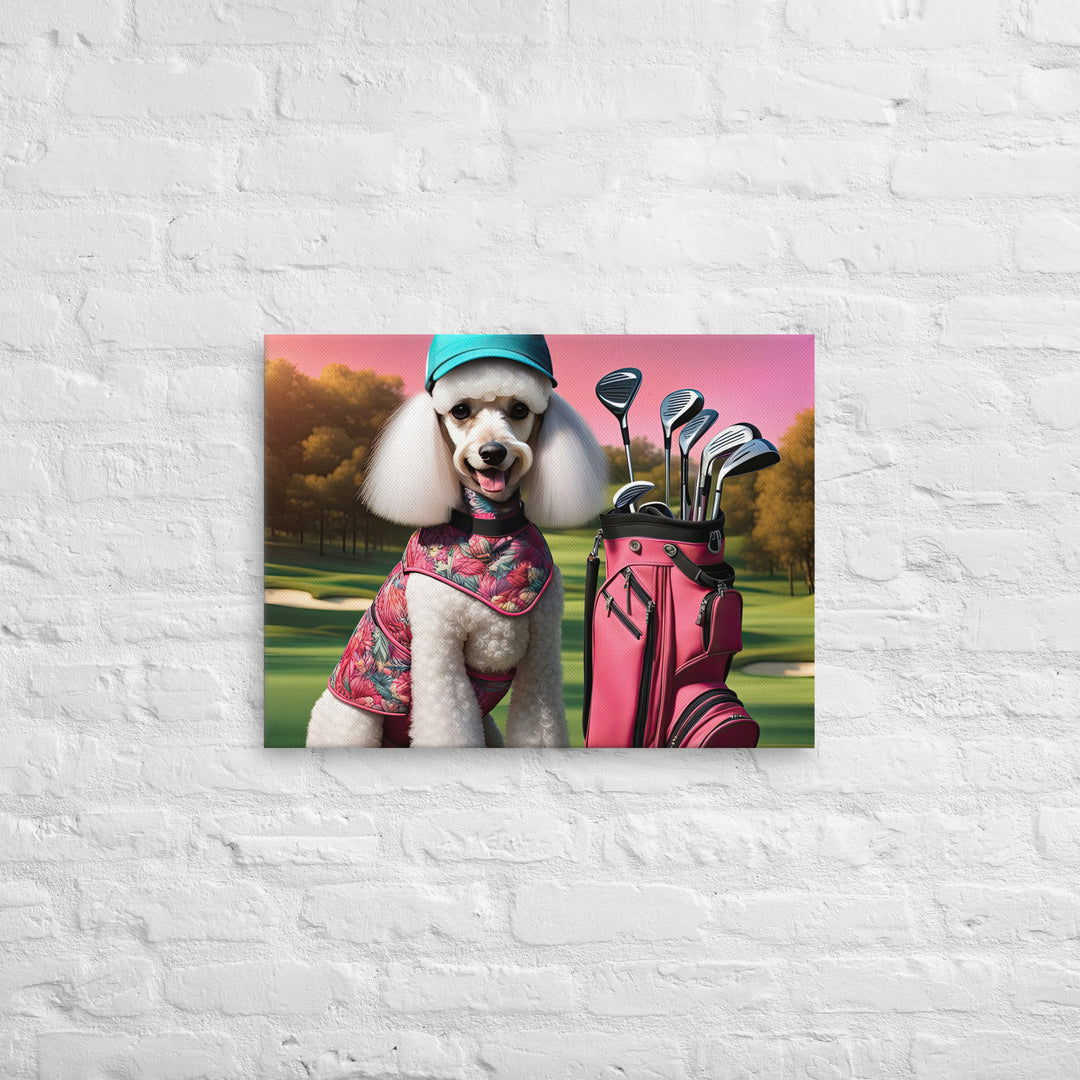 Poodle Golfer- Thin canvas v5