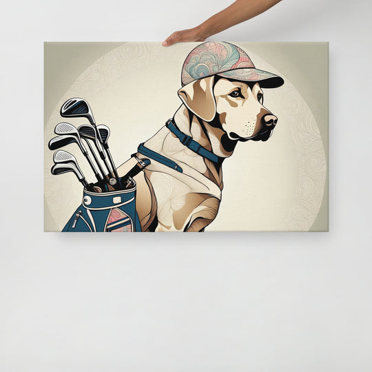 Thin canvas-Labrador Retriever Golfer