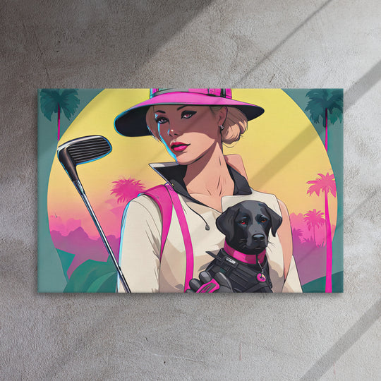 Thin canvas-Labrador Retriever Golfer V2