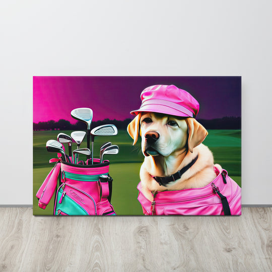 Thin canvas-Labrador Retriever Golfer V17