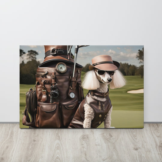 Poodle Golfer- Thin canvas v3
