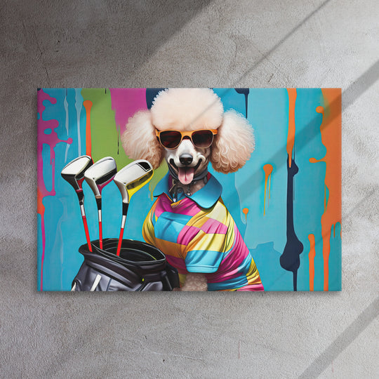 Poodle Golfer- Thin canvas v4
