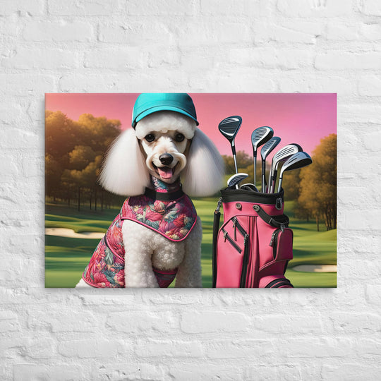 Poodle Golfer- Thin canvas v5