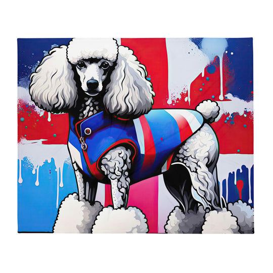 Poodle- Throw Blanket v3