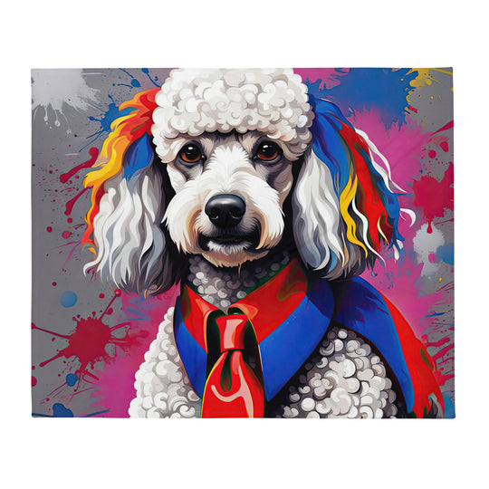Poodle- Throw Blanket v5