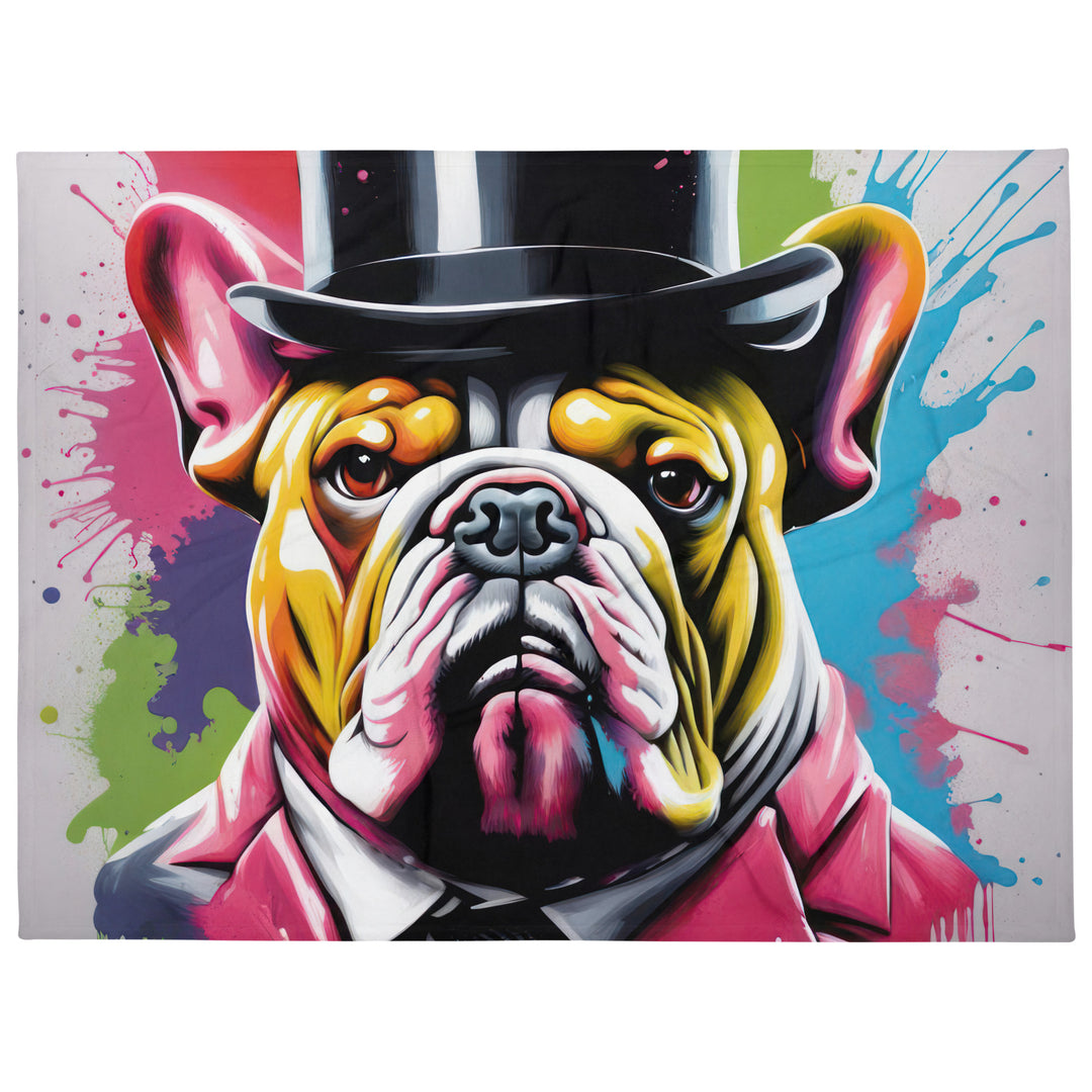 Bulldog- Throw Blanket v2