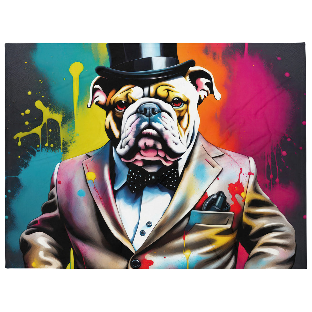 Bulldog- Throw Blanket v3