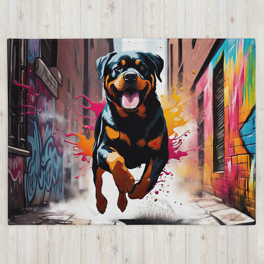 Rottweiler- Throw Blanket v5