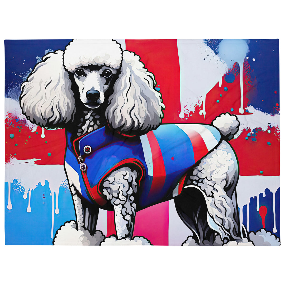 Poodle- Throw Blanket v3