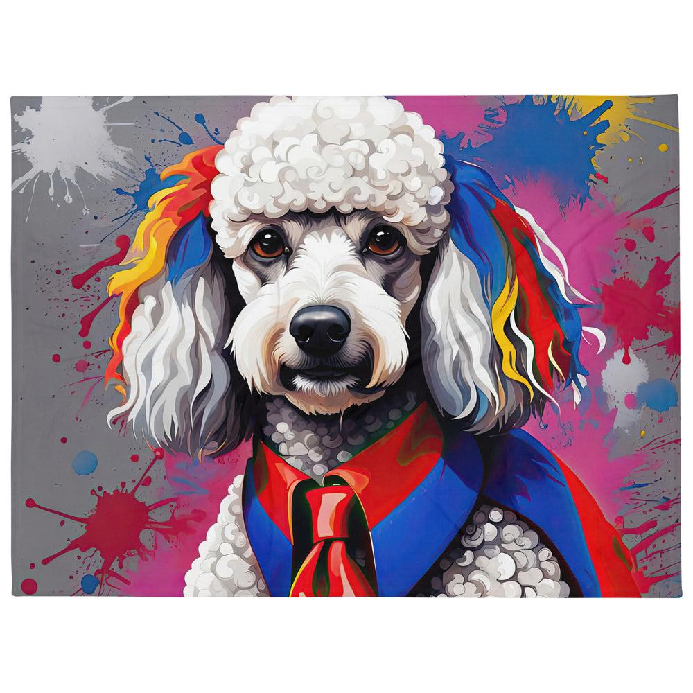 Poodle- Throw Blanket v5