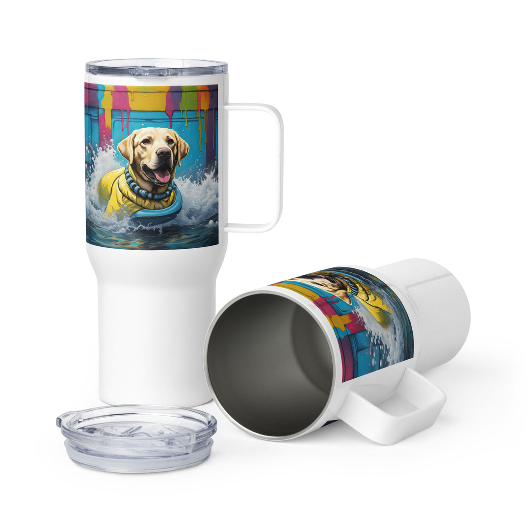 Travel mug with a handle-Labrador Retriever V2