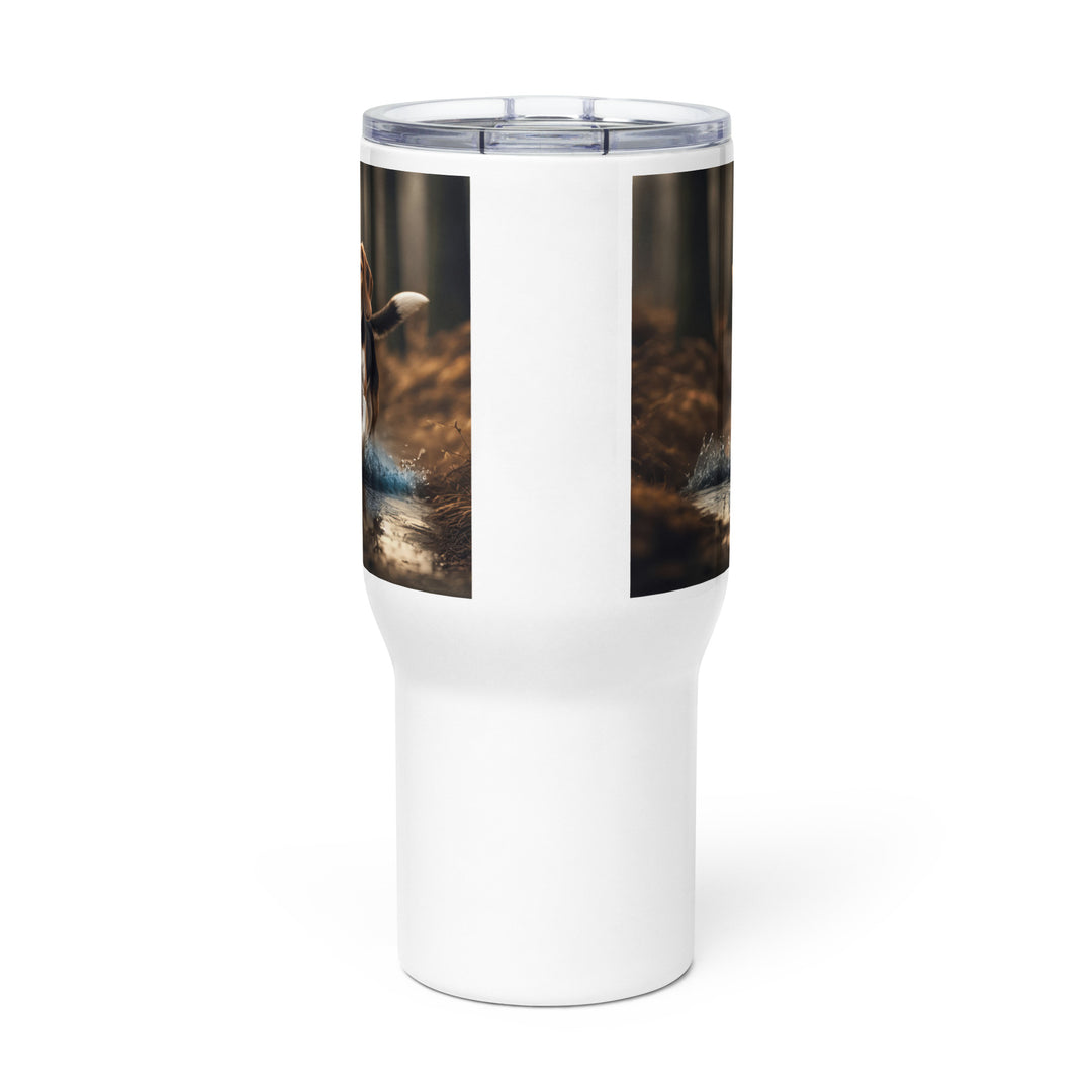 Beagle- Travel mug with a handle v3