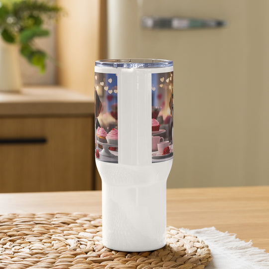 Beagle Romantic- Travel mug with a handle