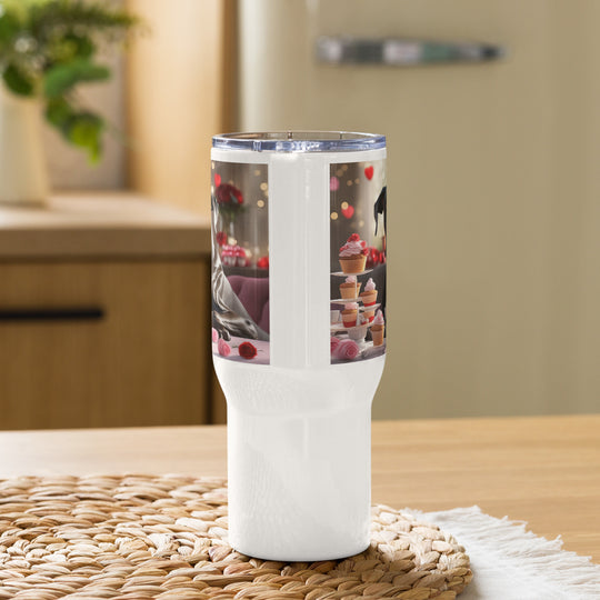 Great Dane Romantic- Travel mug with a handle v2