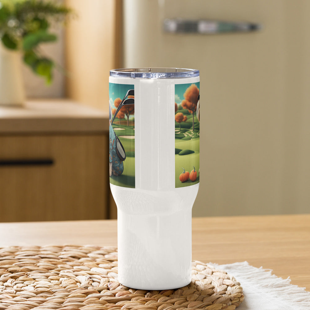 Pekapoo Golfer- Travel mug with a handle v8