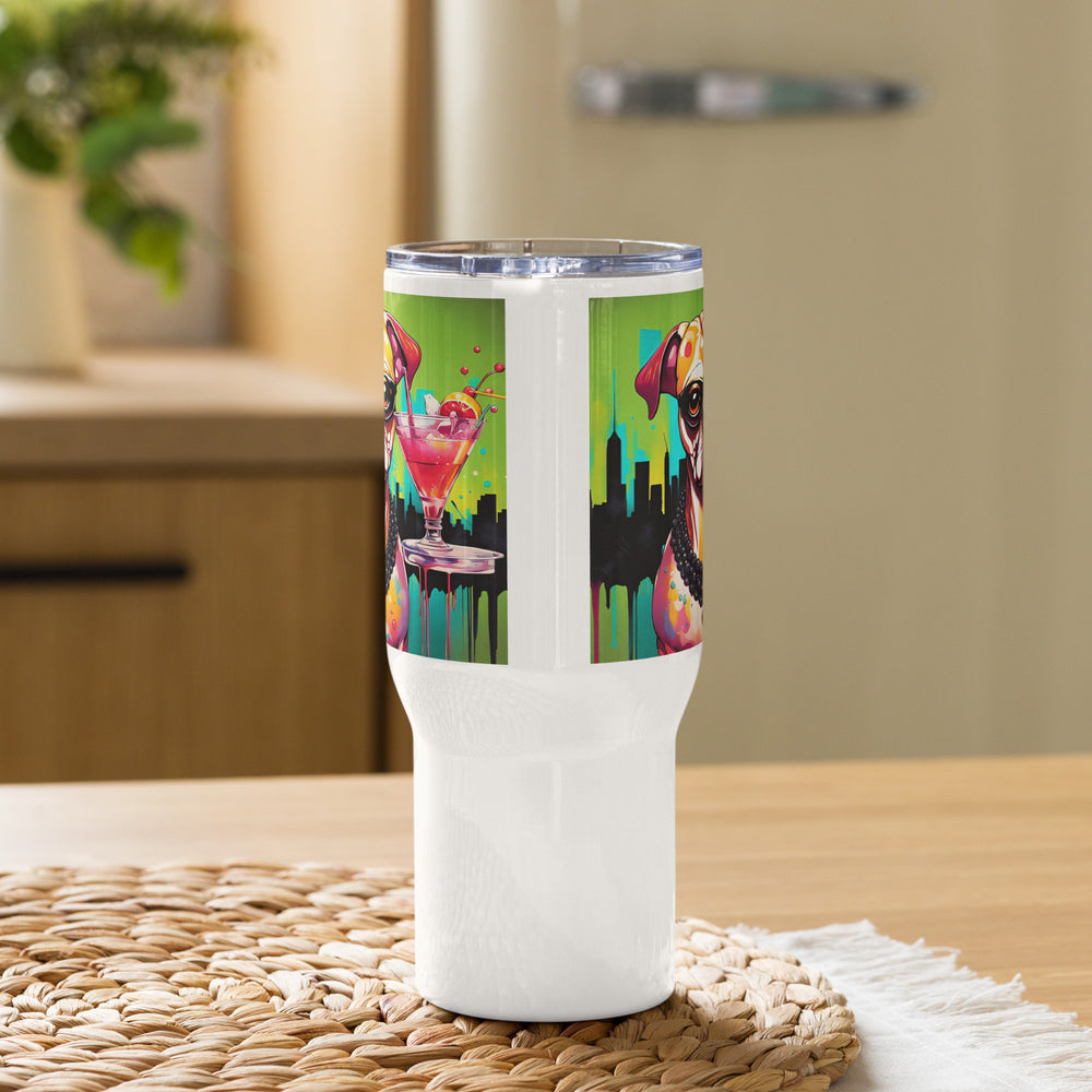 Puggle General- Travel mug with a handle v4