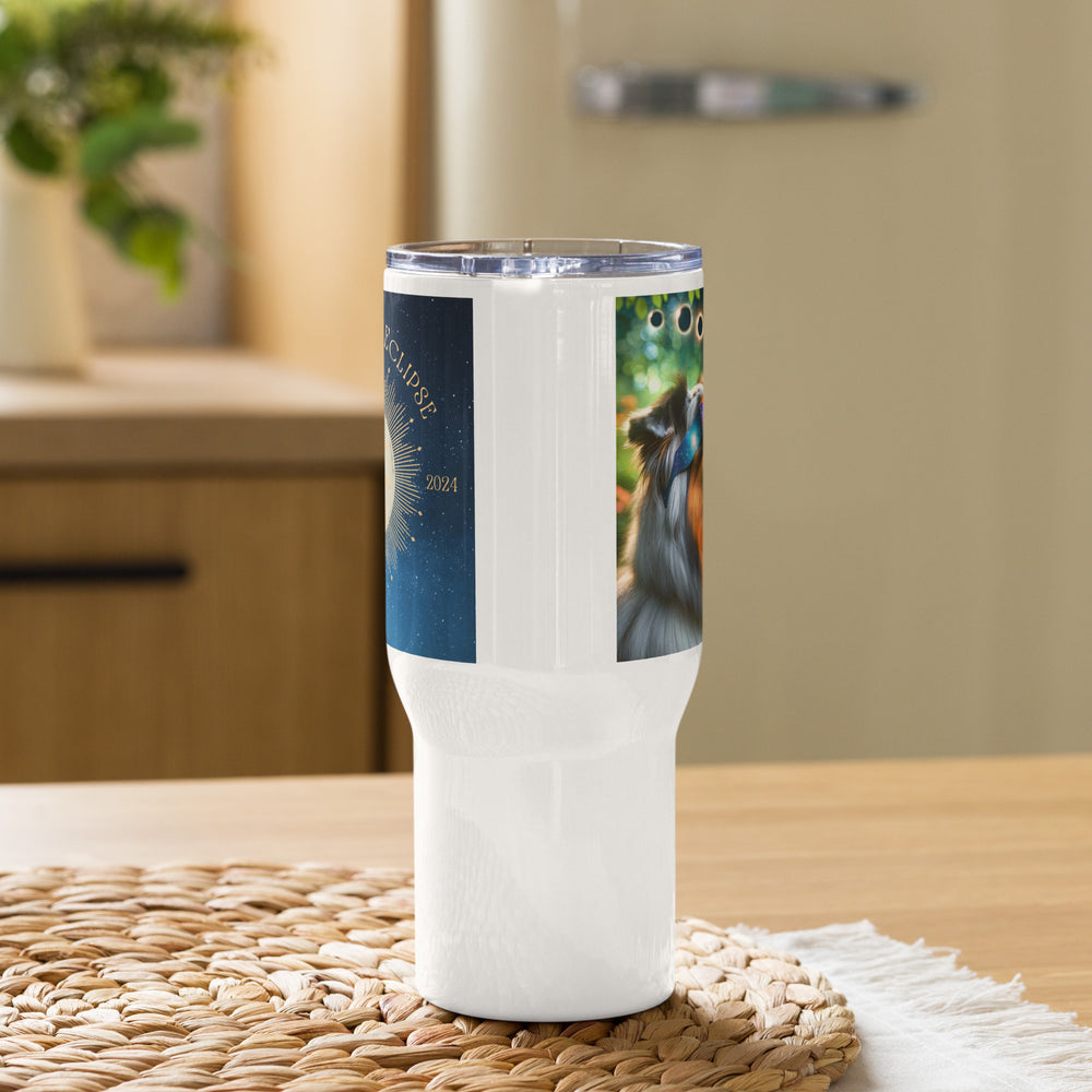 Australian Shepherd Eclipse- Travel mug with a handle