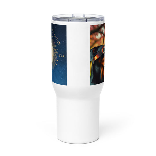 Doberman Pincher Eclipse- Travel mug with a handle v2