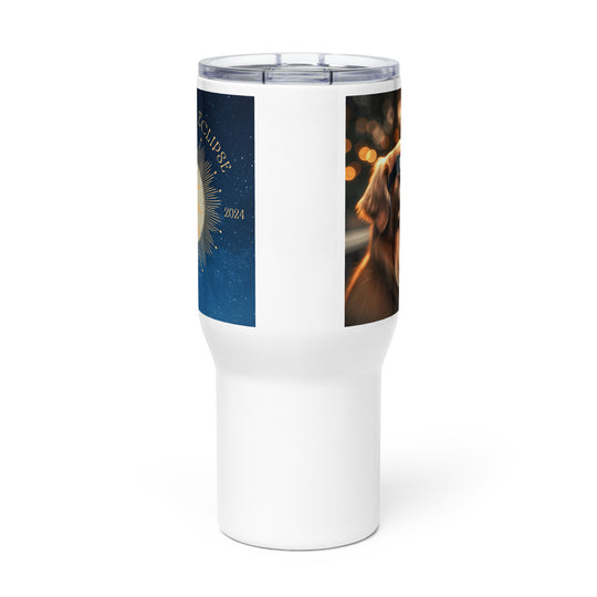 Golden Retriever Eclipse- Travel mug with a handle