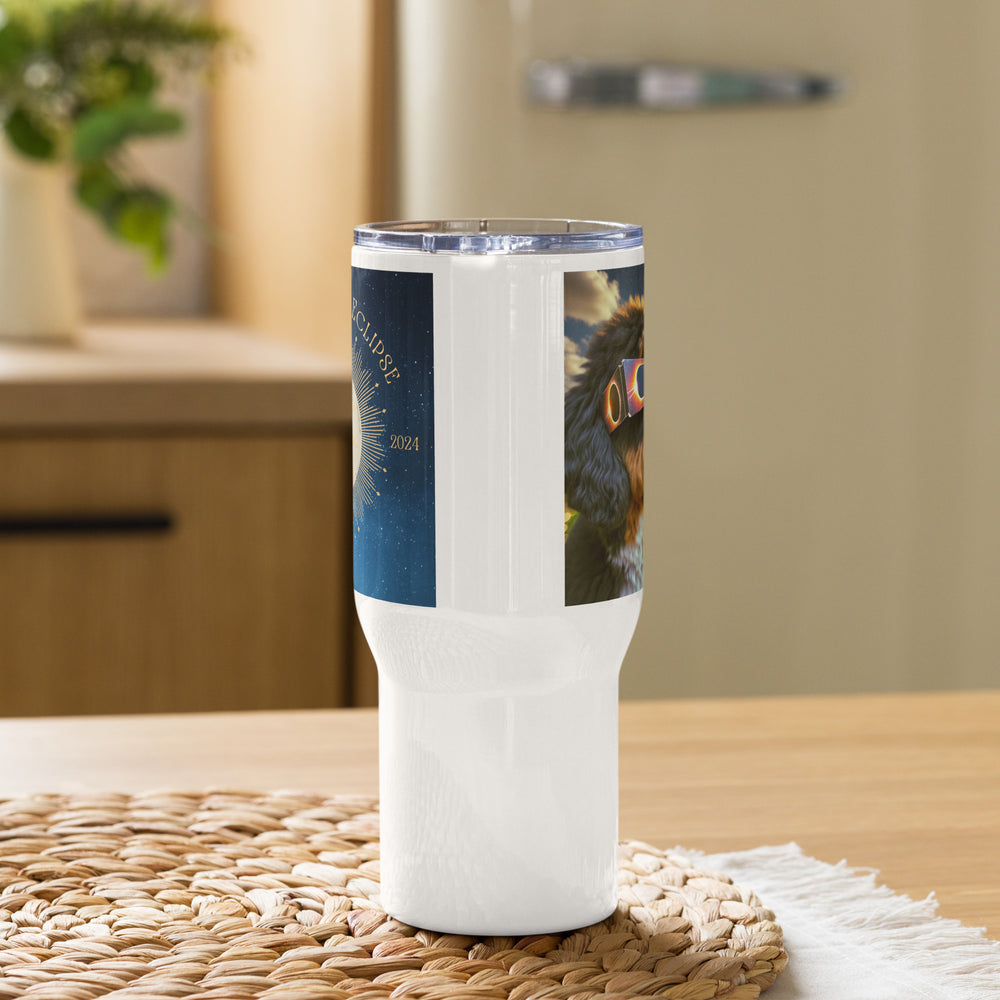 Bernedoodle Eclipse- Travel mug with a handle v2