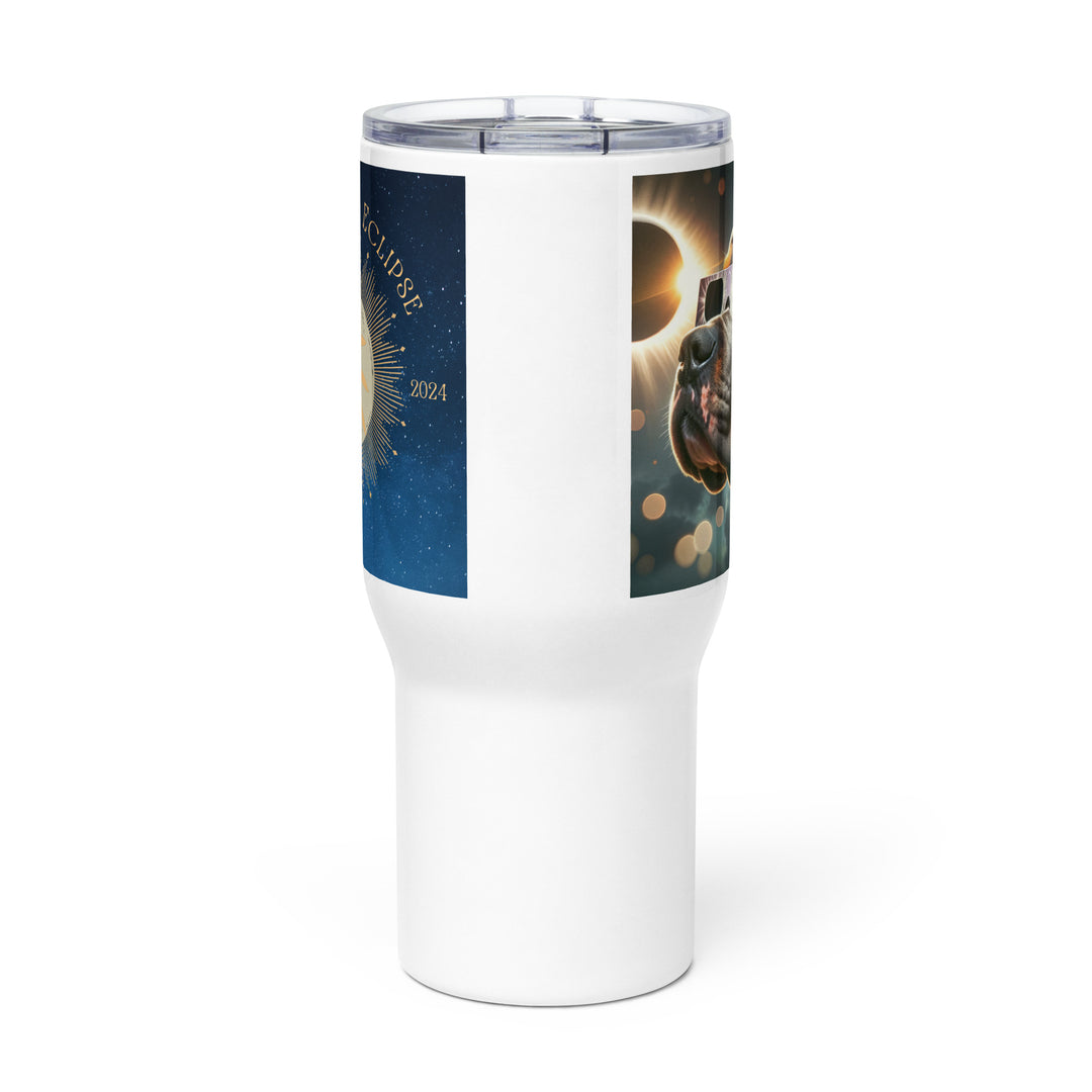 Catahoula Bulldog Eclipse- Travel mug with a handle v2