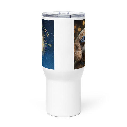 Goldendoodle Eclipse- Travel mug with a handle v2