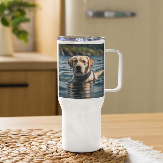 Travel mug with a handle-Labrador Retriever V4